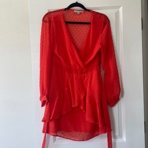 Red boutique dress never worn size S